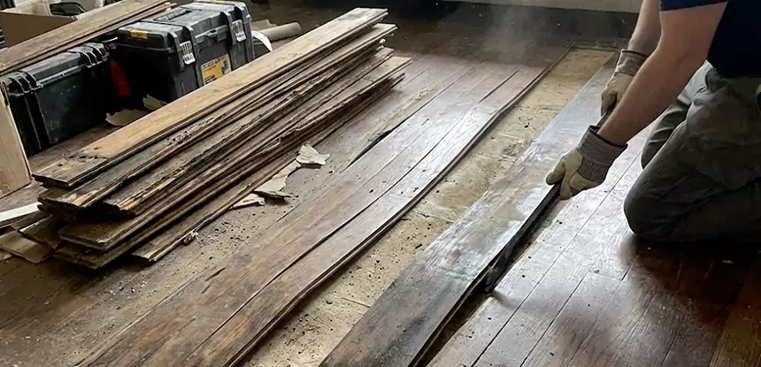 Wood Veneer Water Damage Repair Lone Jack